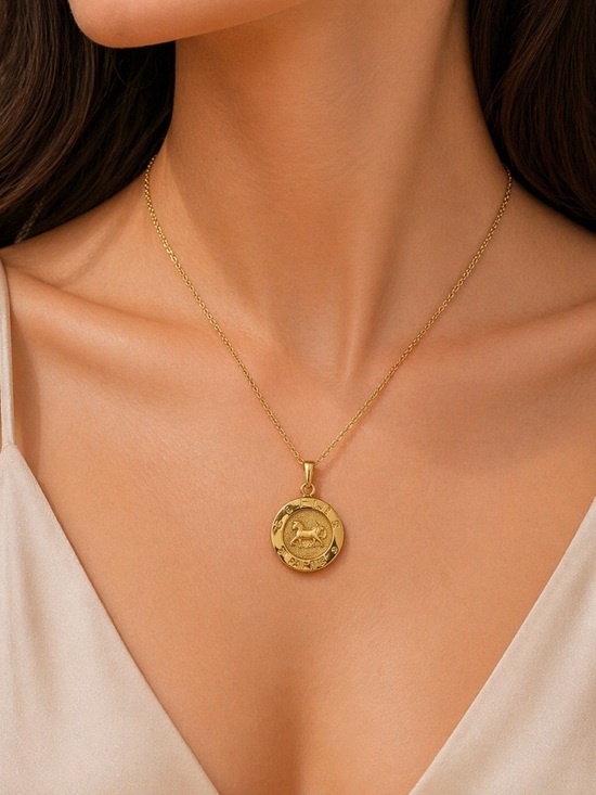 Celine Jewelry - Authentic Celine Gold  Coin Pendant Necklace - Women Jewelry